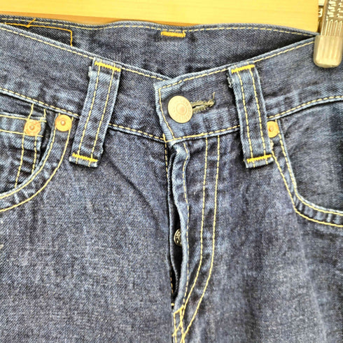 リーバイス Levis 日本製 901 濃紺 ボタンフライ テーパード デニム パンツ レディース W31