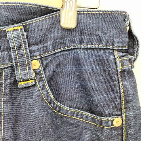 リーバイス Levis 日本製 901 濃紺 ボタンフライ テーパード デニム パンツ レディース W31