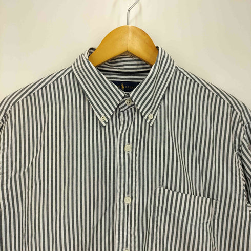 ラルフローレン RALPH LAUREN ストライプ ボタンダウン 長袖 シャツ メンズ import:L