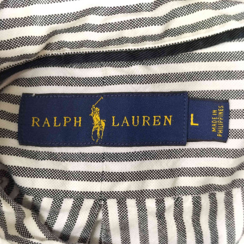 ラルフローレン RALPH LAUREN ストライプ ボタンダウン 長袖 シャツ メンズ import:L