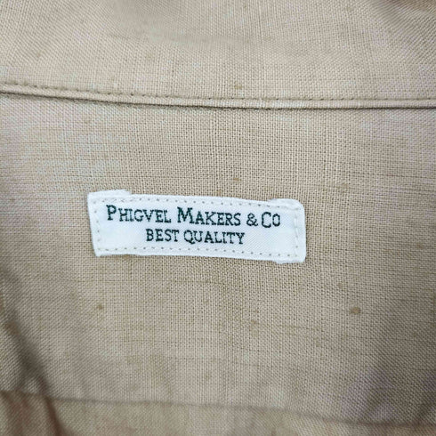 フィグベルメーカーズアンドコー PHIGVEL MAKERS & Co. LINEN SAFARI SHIRT リネン サファリ シャツ メンズ 2