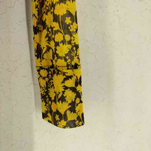 ガニー Ganni Floral Print Recycled Stretch Mesh Midi Dress フラワープリント リサイクルストレッチメッシュ ミディドレス レディース 36