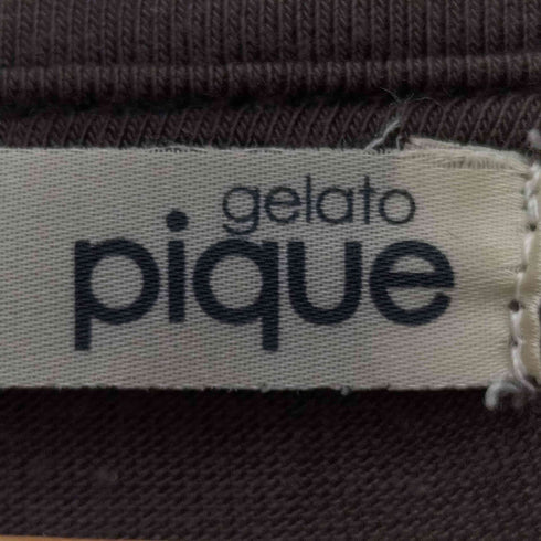 ジェラートピケ gelato pique ロゴプリント レーヨン混 チュニック 長袖ワンピース ロングパンツ セットアップ レディース FREE