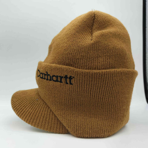 カーハート Carhartt USA製 ロゴ刺繍 バイザーニット キャップ メンズ ONE SIZE