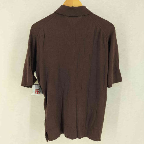 ジョンスメドレー JOHN SMEDLEY イギリス製 コットン オープンカラー ニット 半袖シャツ メンズ M