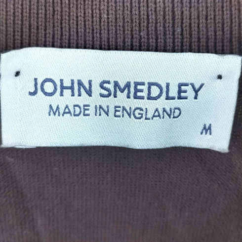 ジョンスメドレー JOHN SMEDLEY イギリス製 コットン オープンカラー ニット 半袖シャツ メンズ M