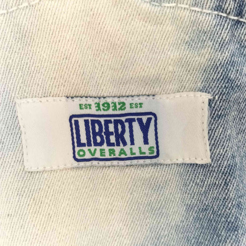 リバティオーバーオールズ LIBERTY OVERALLS タイダイ ブリーチ加工 ショート デニムオーバーオール メンズ