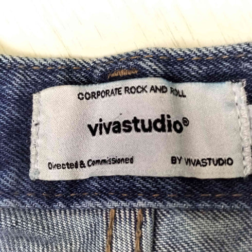 ビバスタジオ vivastudio ブリーチ加工 タイダイ ワイドデニム メンズ M
