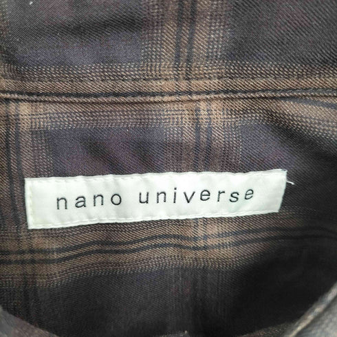 ナノユニバース NANO universe ビッグドレープチェックシャツ メンズ JPN:M