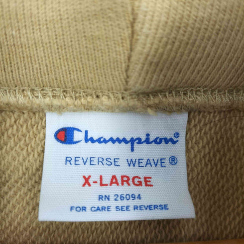 チャンピオン Champion Reverse Weave リバースウィーブ フロント刺繍ロゴ パーカー メンズ JPN:XL
