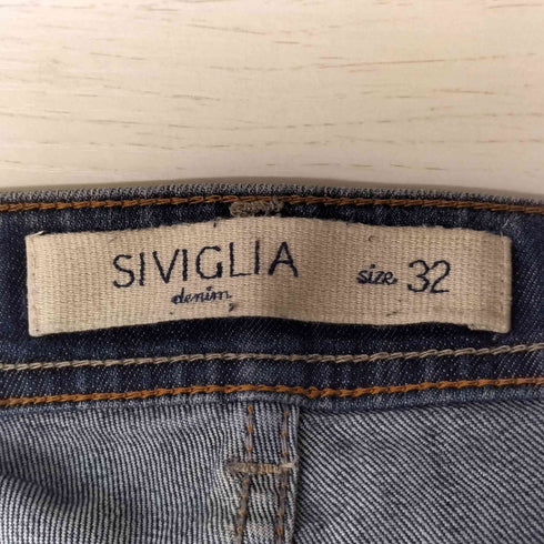 シビリア SIVIGLIA イタリア製 ボタンフライ テーパードデニムパンツ メンズ 32