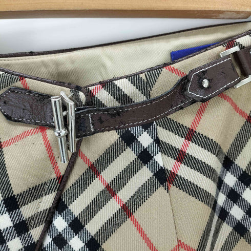 バーバリーブルーレーベル BURBERRY BLUE LABEL ノバチェック ラップスカート レディース 36