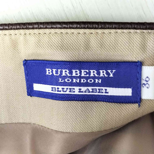 バーバリーブルーレーベル BURBERRY BLUE LABEL ノバチェック ラップスカート レディース 36