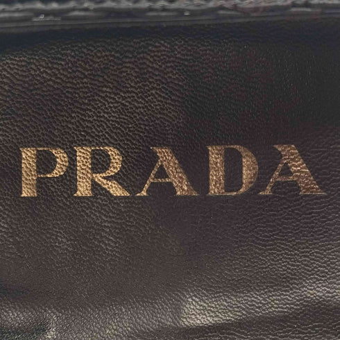 プラダ PRADA レース ポインテッドトゥ リボン ヒールパンプス レディース EUR:36