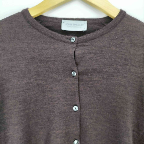 ジョンスメドレー JOHN SMEDLEY イングランド製 ウール100% クルーネック ニット カーディガン レディース import:S