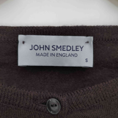 ジョンスメドレー JOHN SMEDLEY イングランド製 ウール100% クルーネック ニット カーディガン レディース import:S