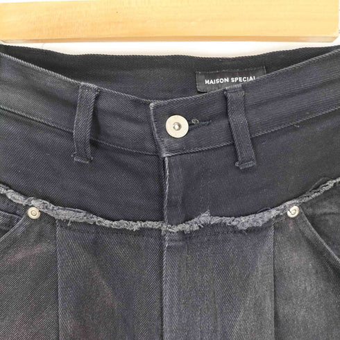 メゾンスペシャル MAISON SPECIAL Double Waist Baggy Denim ダブルウエストバギーデニムパンツ レディース 36