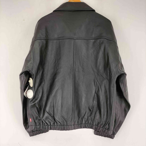 リーバイス Levis PREMIUM BLACK FULLZIP SPORTS LEATHER JACKET プレミアムブラックフルジップスポーツレザージャケット メンズ import:M