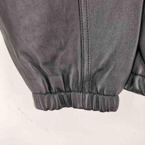 リーバイス Levis PREMIUM BLACK FULLZIP SPORTS LEATHER JACKET プレミアムブラックフルジップスポーツレザージャケット メンズ import:M