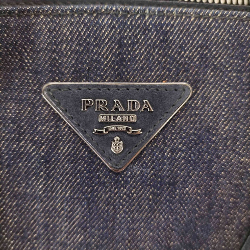 プラダ PRADA デニム スエード 切替 2WAY トートバッグ レディース