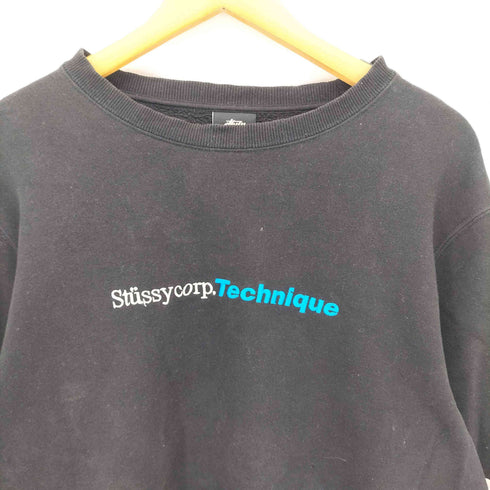ステューシー Stussy STUSSY CORP TECHNIQUE フロント刺繍デザイン クルーネックスウェット メンズ JPN:M