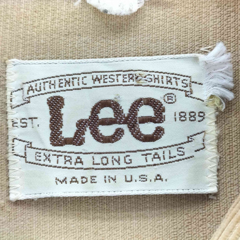 リー Lee 70-80s USA製 コーデュロイウエスタンシャツ メンズ