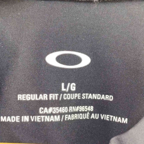 オークリー OAKLEY スカルタグ センターロゴ ストレッチ ロングスリーブ Tシャツ Y2K メンズ L