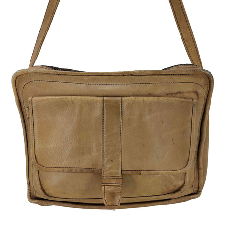 GENUINE LEATHER 本革 レザー ショルダーバッグ メンズ
