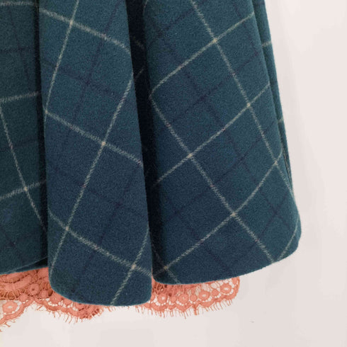 サカイ Sacai レース切替 ウール タイトチェックスカート レディース JPN:1