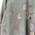 LEOZ 総柄 長袖 シャツ メンズ import:M