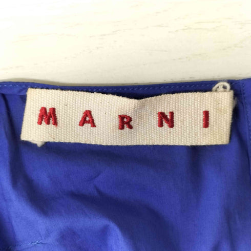 マルニ MARNI イタリア製 フリルデザイン ノースリーブチュニックブラウス レディース EUR:40