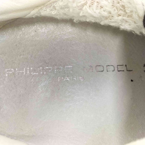 フィリップモデルパリ PHILIPPE MODEL PARIS エンブレム 切替レザースニーカー レディース EUR:37