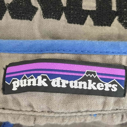 パンクドランカーズ PUNK DRUNKERS 刺繍 半袖ベースボールシャツ メンズ L