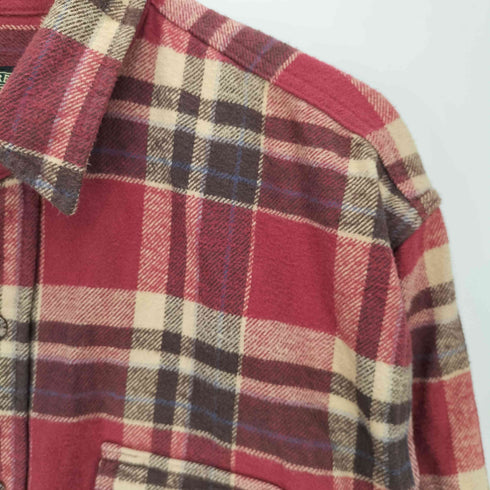 フイールドアンドストリーム FIELD&STREAM 90s ダブルフラップポケット 長袖 チェック ネルシャツ メンズ XL-TALL