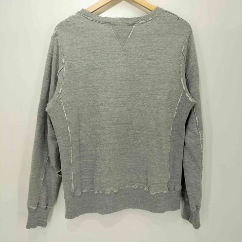 レミレリーフ REMI RELIEF ダメージ加工 両V クルーネック スウェット レディース JPN:S