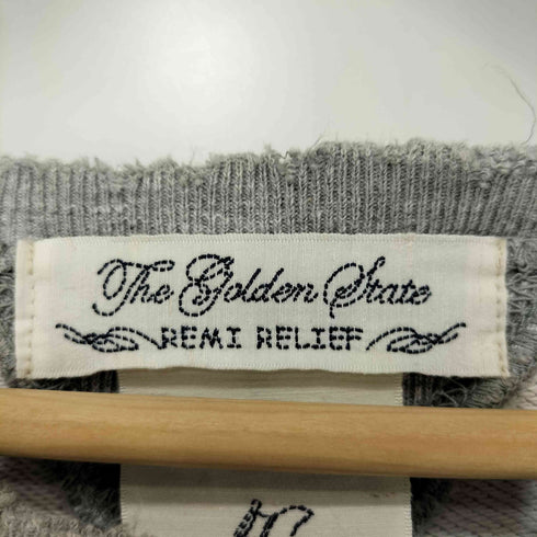 レミレリーフ REMI RELIEF ダメージ加工 両V クルーネック スウェット レディース JPN:S