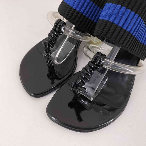 スリーワンフィリップリム 3.1 phillip lim リブベルト クリアソール ミュールサンダル レディース JPN:36