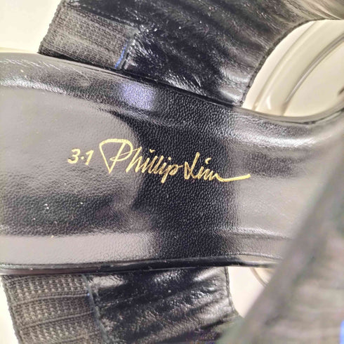スリーワンフィリップリム 3.1 phillip lim リブベルト クリアソール ミュールサンダル レディース JPN:36