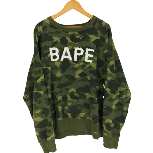 アベイシングエイプ A BATHING APE COLOR CAMO CRYSTAL STONE RELAXED FIT CREWNECK カモ クリスタル ストーン リラックスフィット クルーネック メンズ L