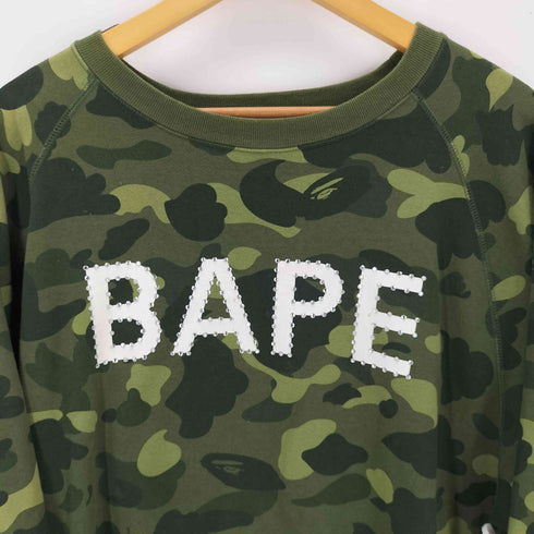 アベイシングエイプ A BATHING APE COLOR CAMO CRYSTAL STONE RELAXED FIT CREWNECK カモ クリスタル ストーン リラックスフィット クルーネック メンズ L