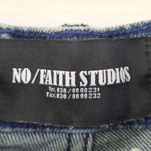 NO/FAITH STUDIOS ノーフェイスストゥディオス ダメージ ワイドデニム import メンズ S
