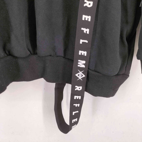 レフレム REFLEM ロゴプリントデザイン 袖レース スウェット レディース FREE
