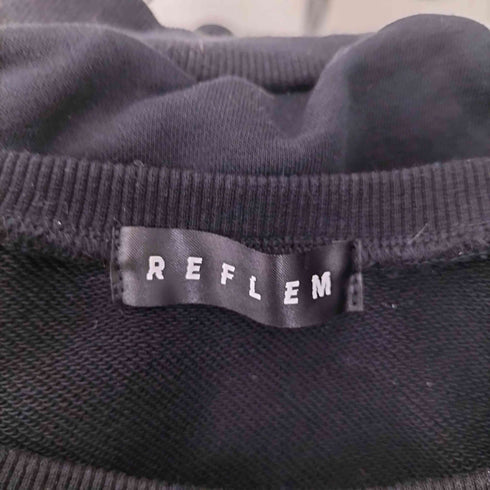 レフレム REFLEM ロゴプリントデザイン 袖レース スウェット レディース FREE
