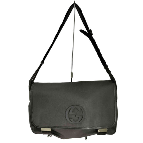 グッチ GUCCI インターロッキングG レザーメッセンジャーバッグ メンズ