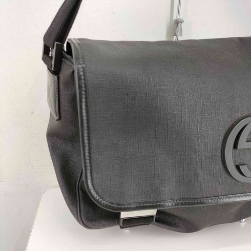 グッチ GUCCI インターロッキングG レザーメッセンジャーバッグ メンズ