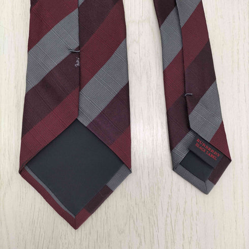 バーバリーブラックレーベル BURBERRY BLACK LABEL レジメンタルストライプ シルクネクタイ メンズ