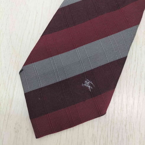 バーバリーブラックレーベル BURBERRY BLACK LABEL レジメンタルストライプ シルクネクタイ メンズ