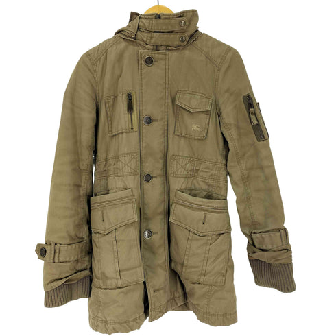 バーバリーブルーレーベル BURBERRY BLUE LABEL モッズコート 裏地キルティング タヌキファー レディース JPN:38