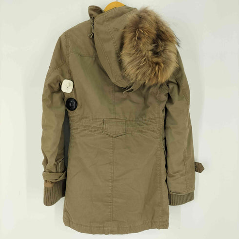 バーバリーブルーレーベル BURBERRY BLUE LABEL モッズコート 裏地キルティング タヌキファー レディース JPN:38