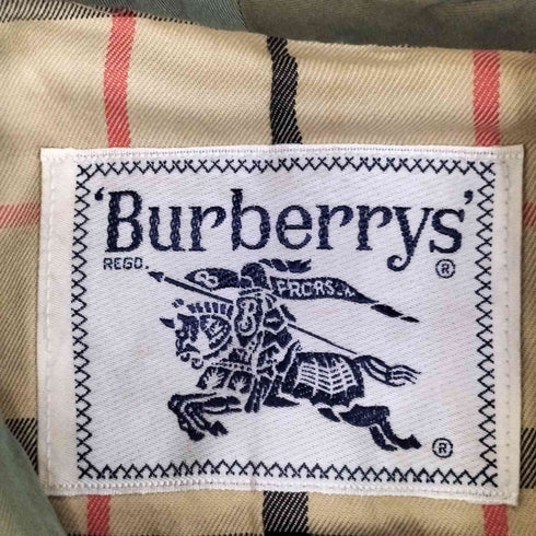 バーバリーズ BURBERRYS 白タグ 裏地ノバチェック 比翼ステンカラーコート レディース